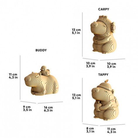 Puzzle 3D Trio CAPYBARA