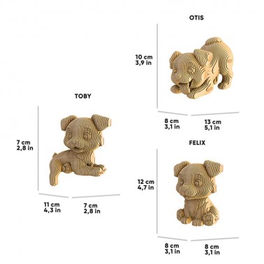 Puzle 3D Trio HAPPY PUPPIES