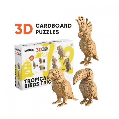 Puzzle 3D Trio TROPICAL BIRDS
