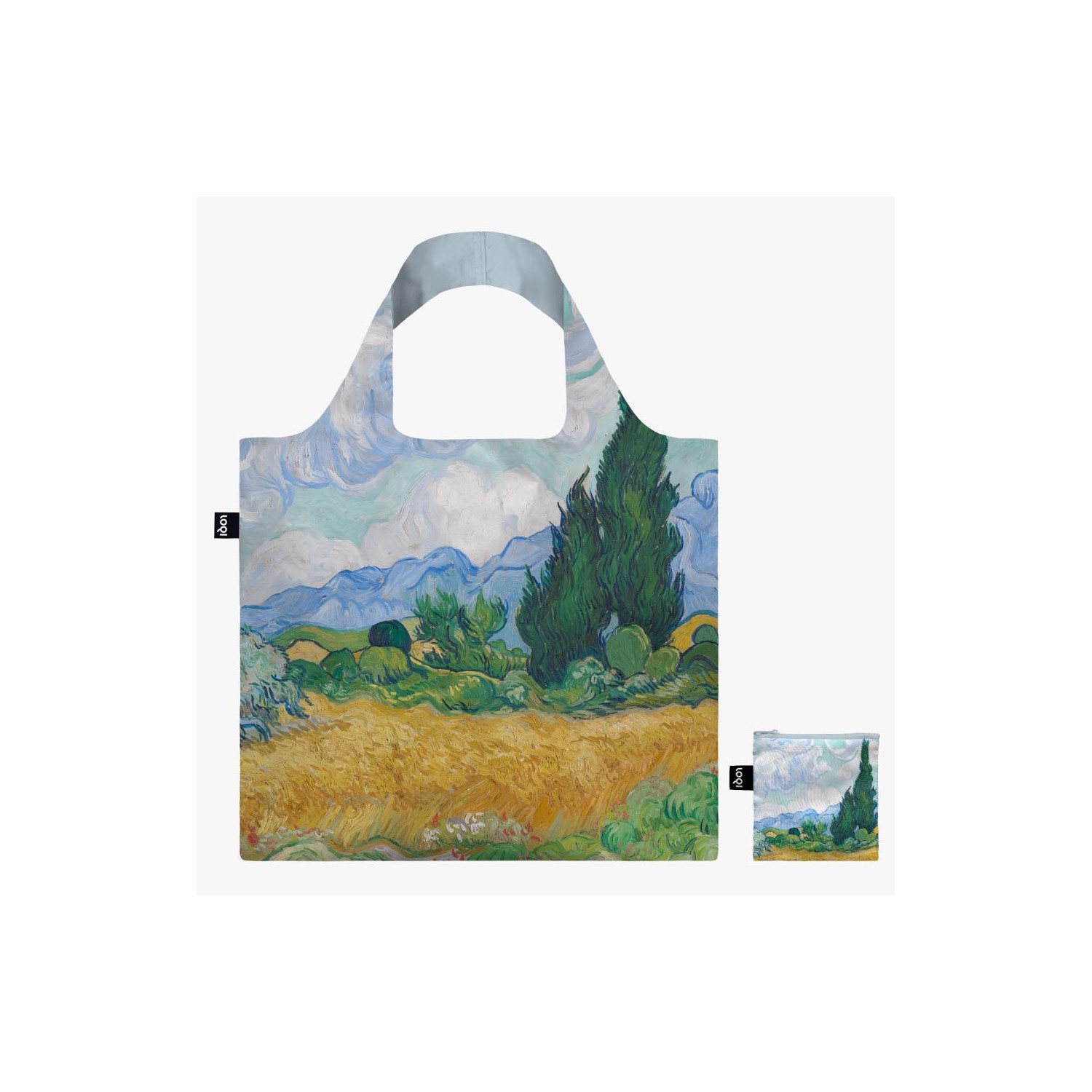 Bolsa Loqi VAN GOGH  Wheatfield Cypresses Recycled
