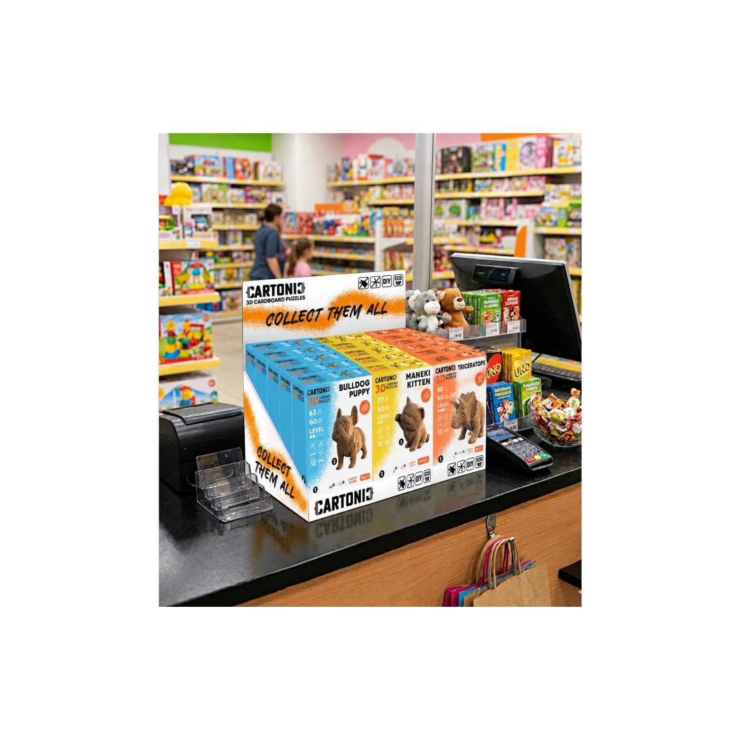 Display Cartonic Collectibles 15 Uds