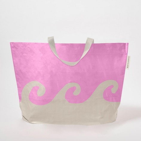 Bolsa de playa Sunnylife rosa caramelo