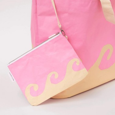 Bolsa de playa Sunnylife rosa caramelo