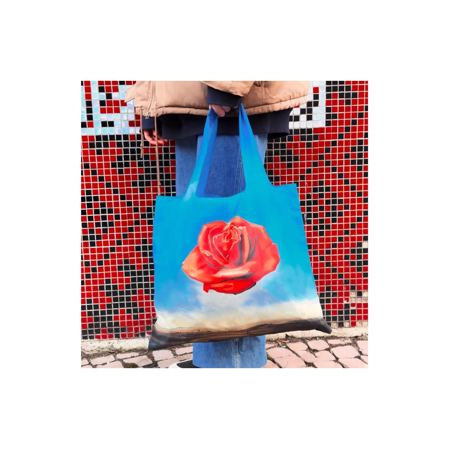 LOQI Reusable Tote Bag – Meditative Rose