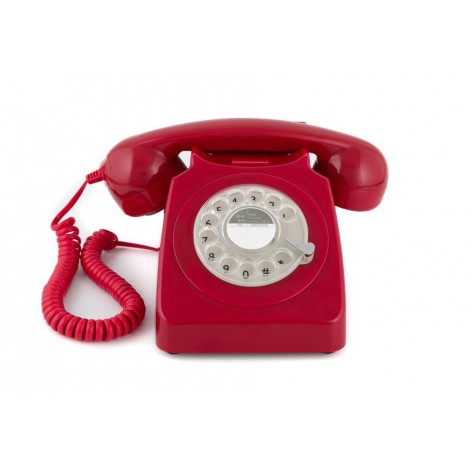 Teléfono Gpo 746 Rotary Rojo