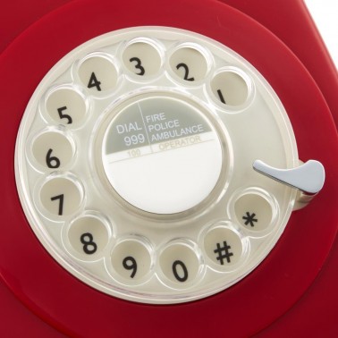 Teléfono Gpo 746 Rotary Rojo