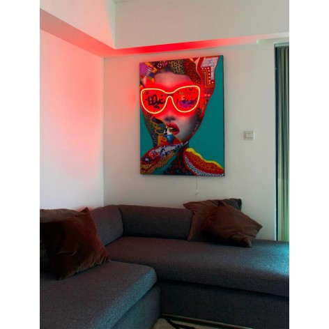 Wall Painting  LED Neon  – Chic Woman