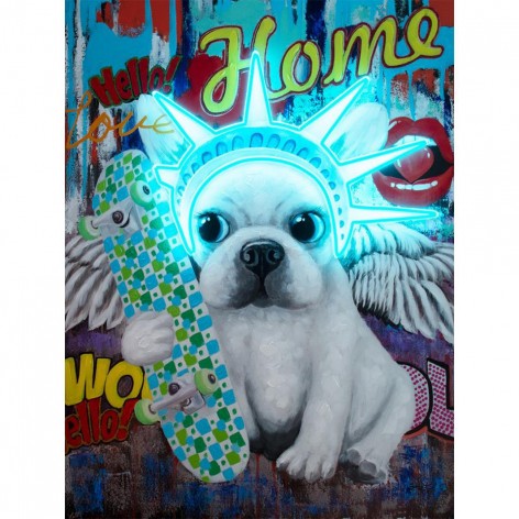 Wall Painting  LED Neon  – Liberty Dog