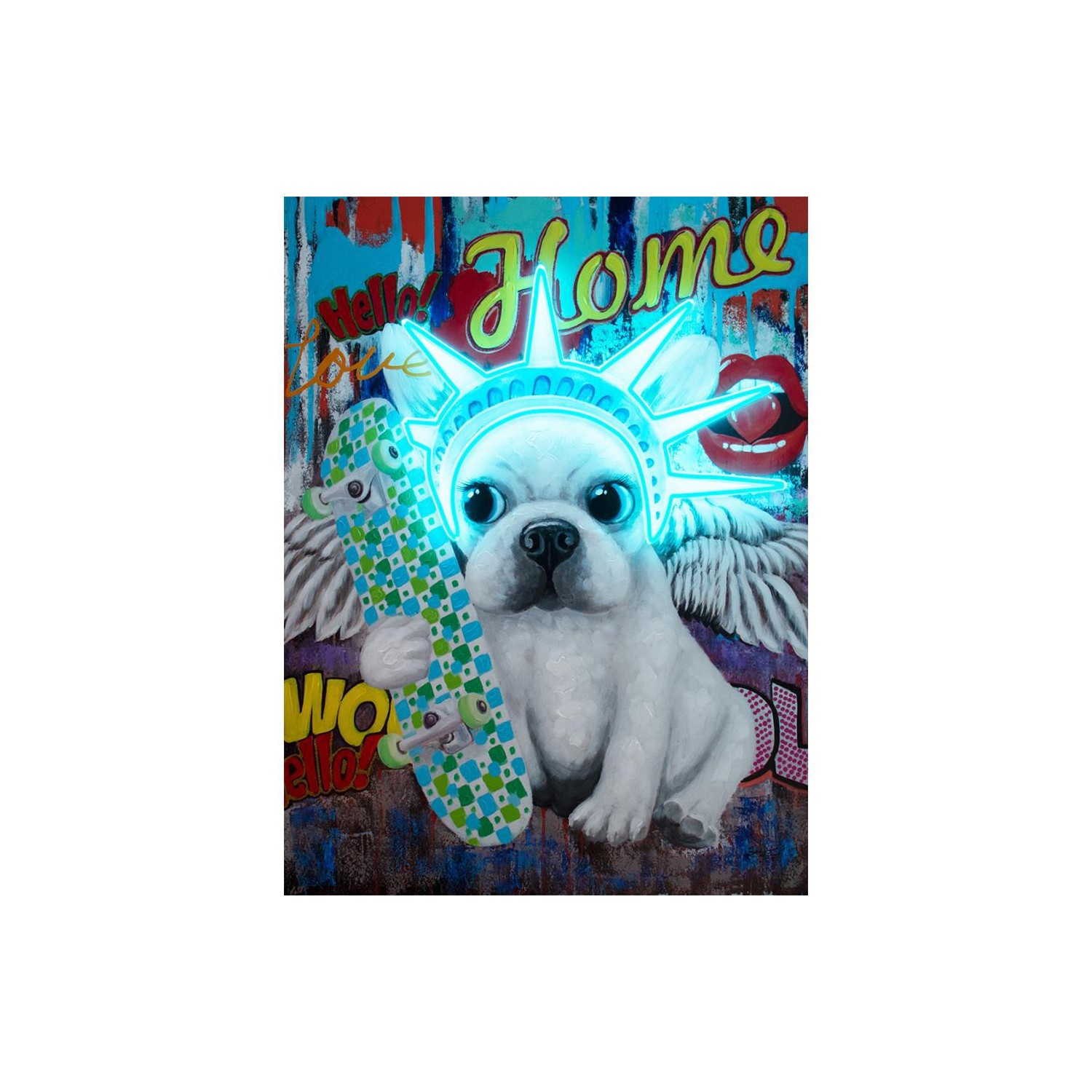 Wall Painting  LED Neon  – Liberty Dog