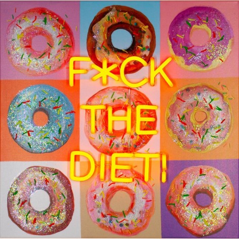Wall Painting  LED Neon  - F the Diet