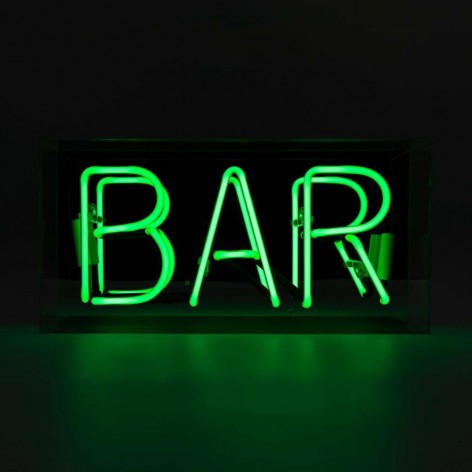 Acrylic Box Neon - Bar Green
