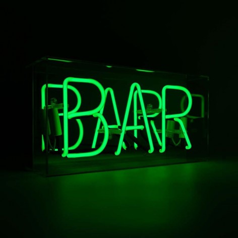 Acrylic Box Neon - Bar Green