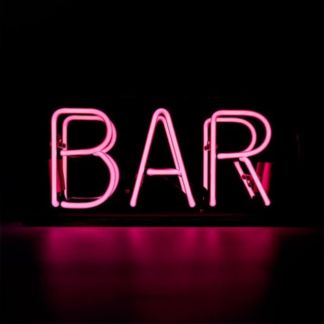 Acrylic Box Neon - Bar Pink