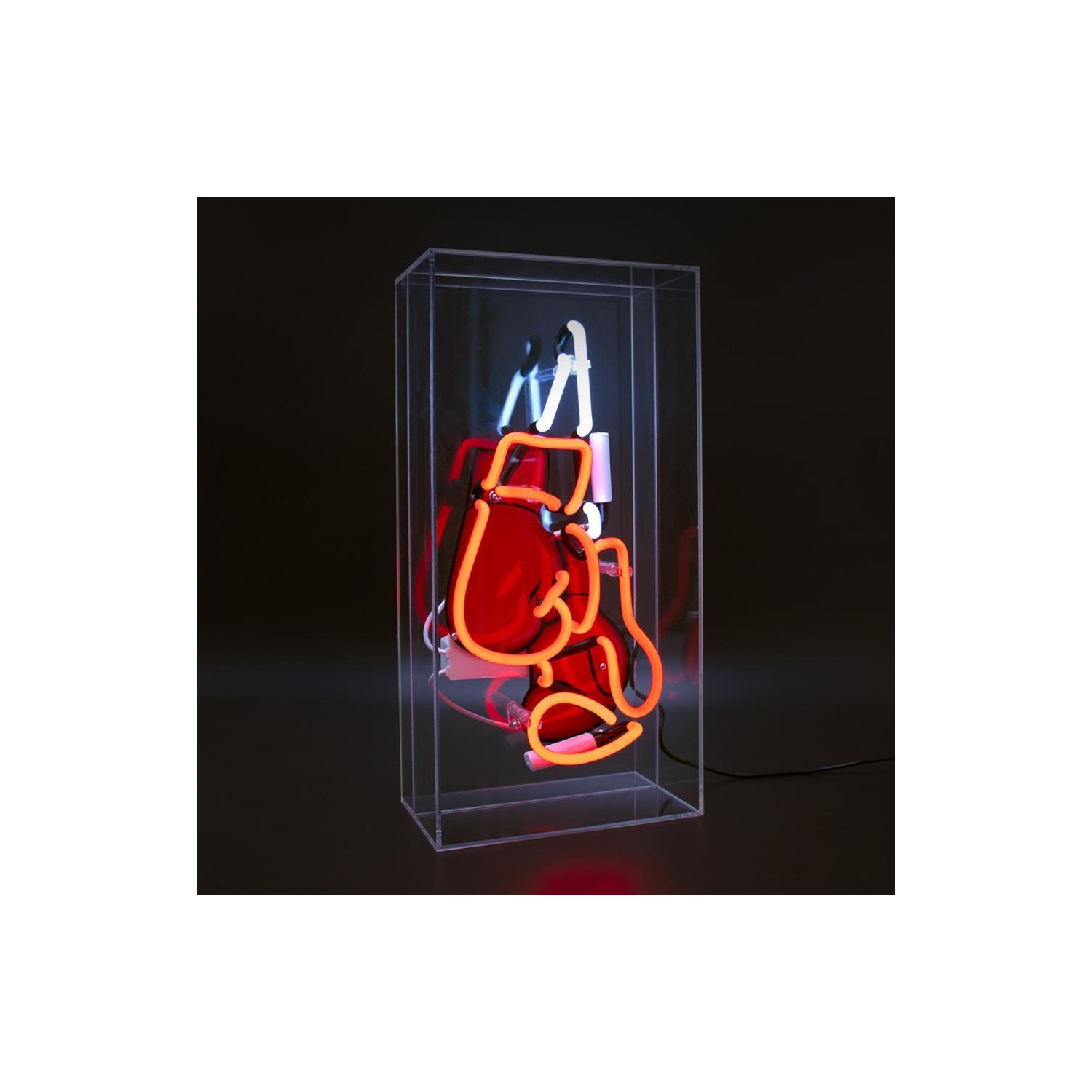 Large Acrylic Box Neon - Boxing Gloves
