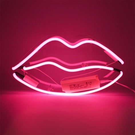 Wall Neon - Lips Pink