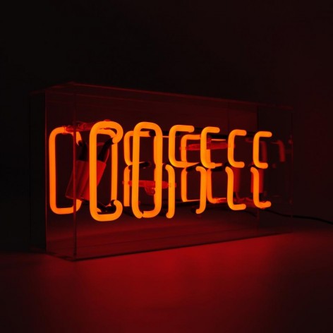 Acrylic Box Neon - Coffee