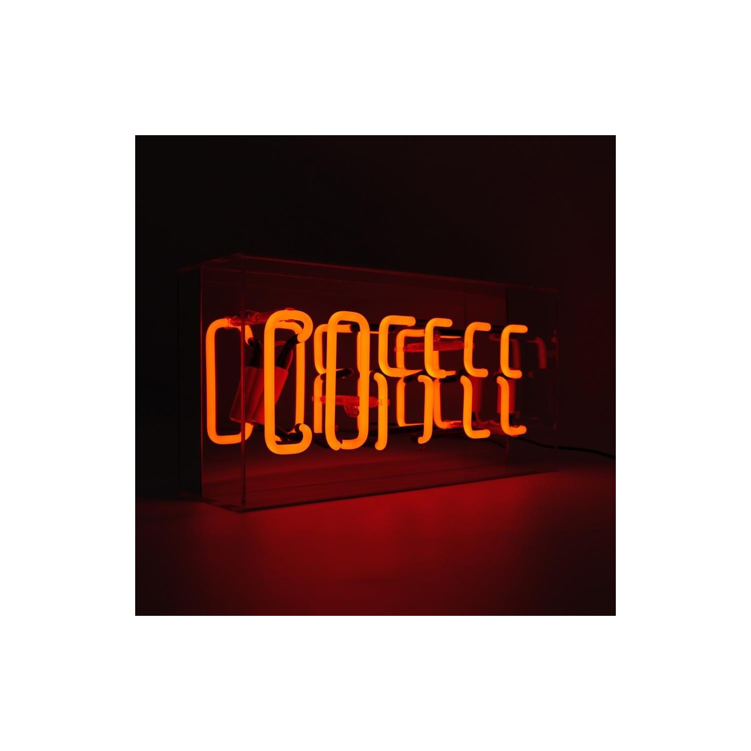 Acrylic Box Neon - Coffee