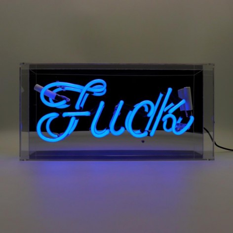 Acrylic Box Neon - Fuck Blue