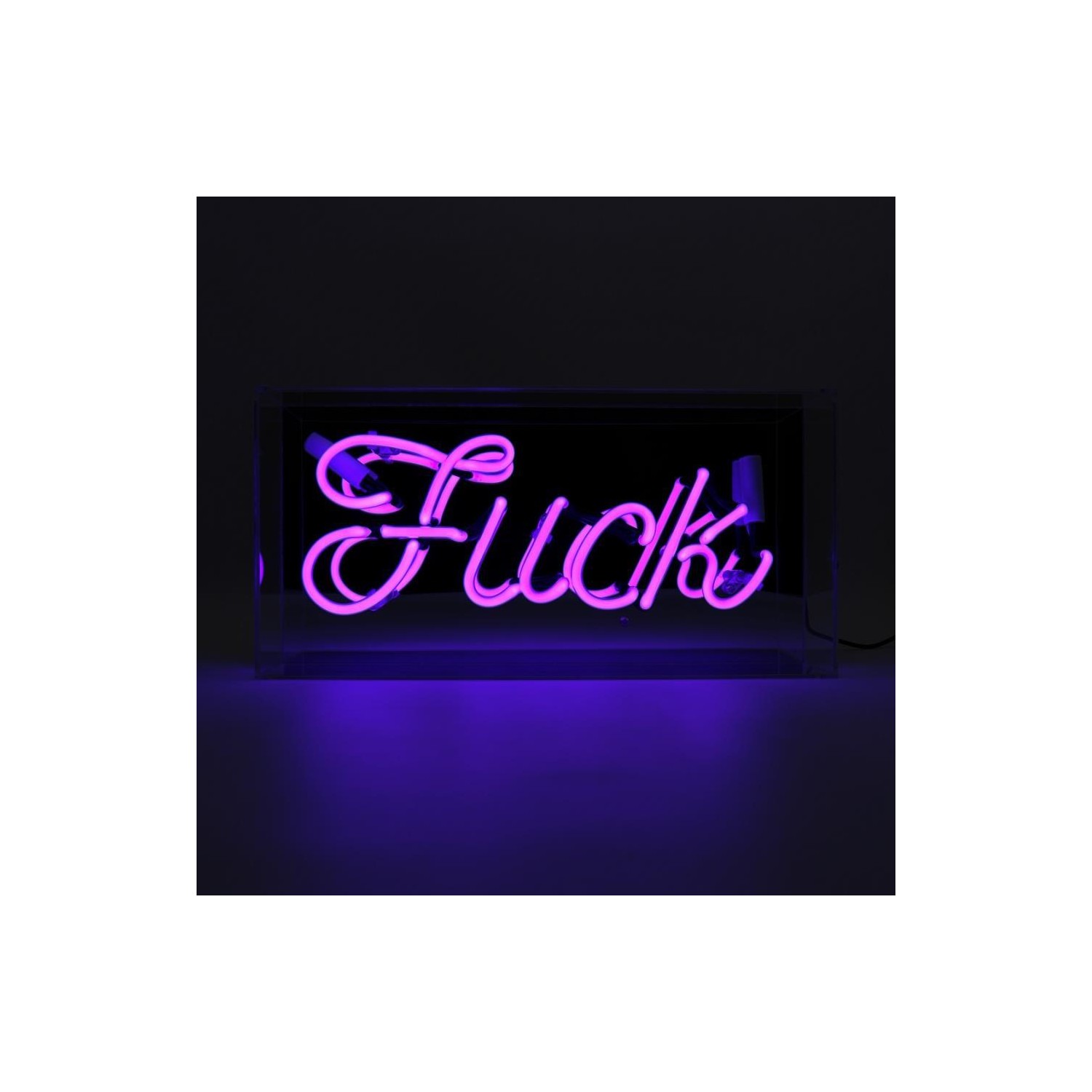 Acrylic Box Neon - Fuck Purple