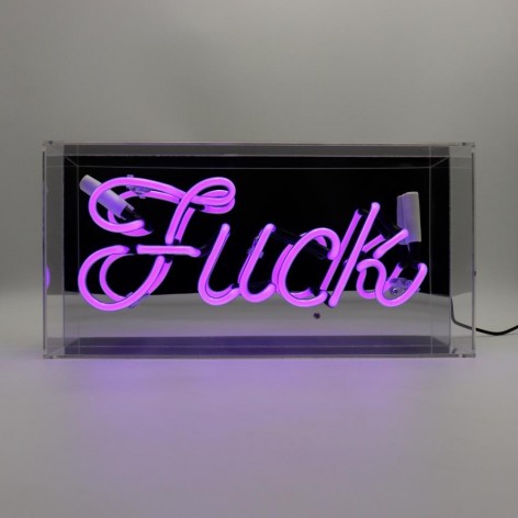 Acrylic Box Neon - Fuck Purple