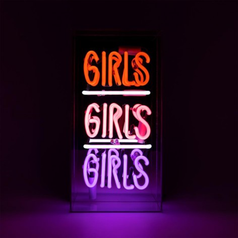 Acrylic Box Neon - Girls Girls Girls