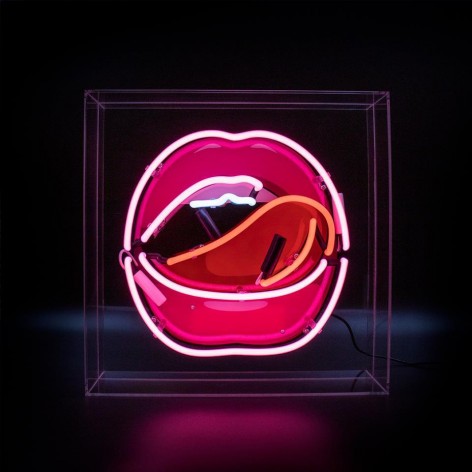 Large Acrylic Box Neon - Mouth with Graphics