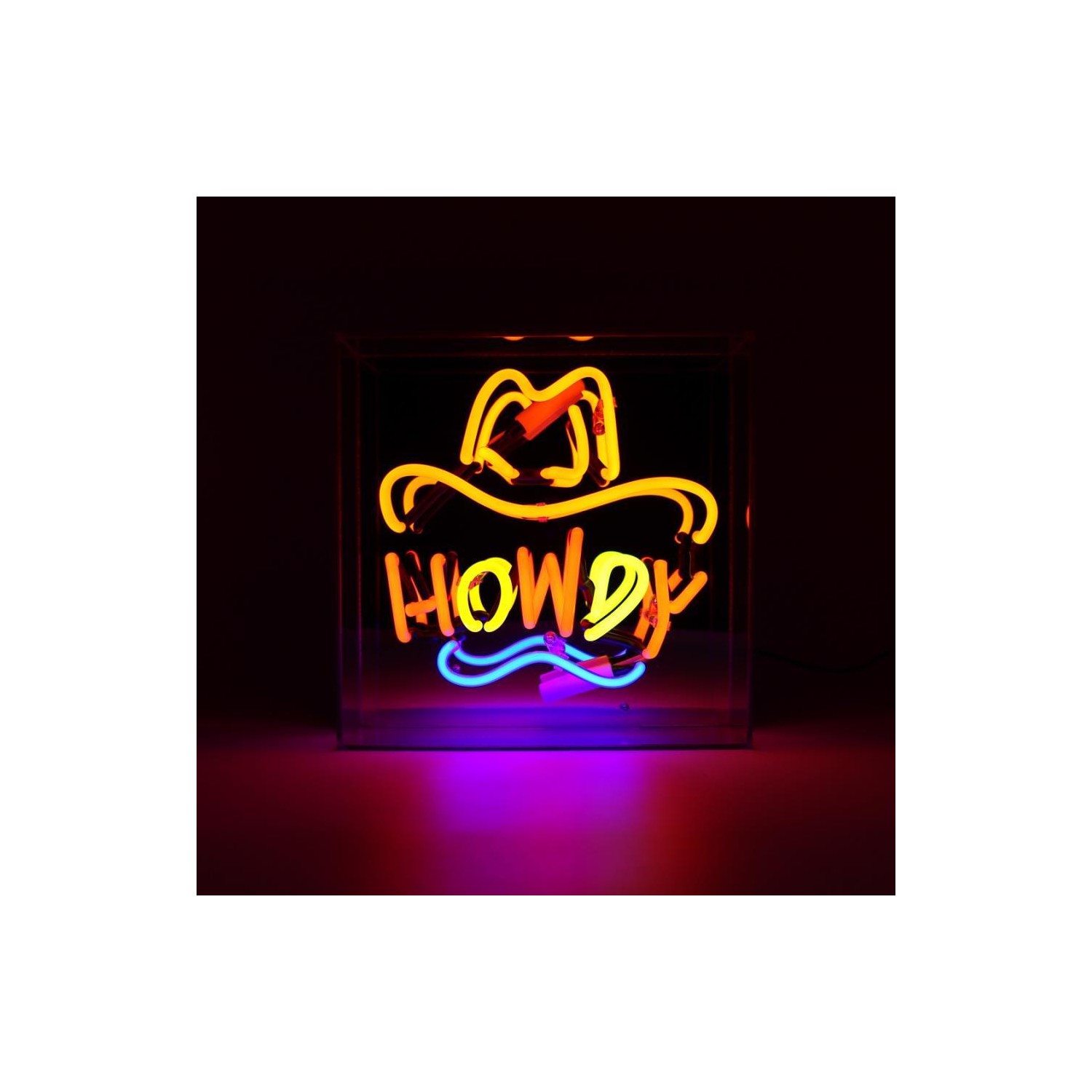Acrylic Box Neon - Howdy