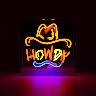Acrylic Box Neon - Howdy