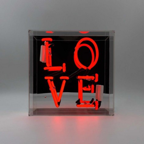 Acrylic Box Neon - Love Red