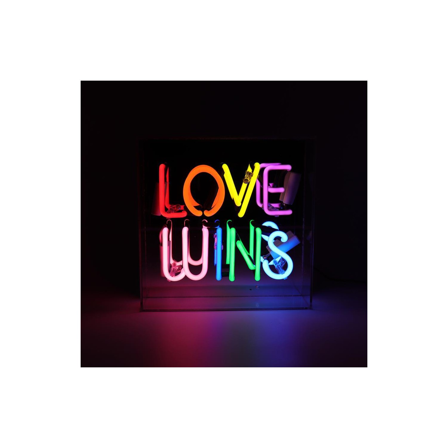 Acrylic Box Neon - Love Wins