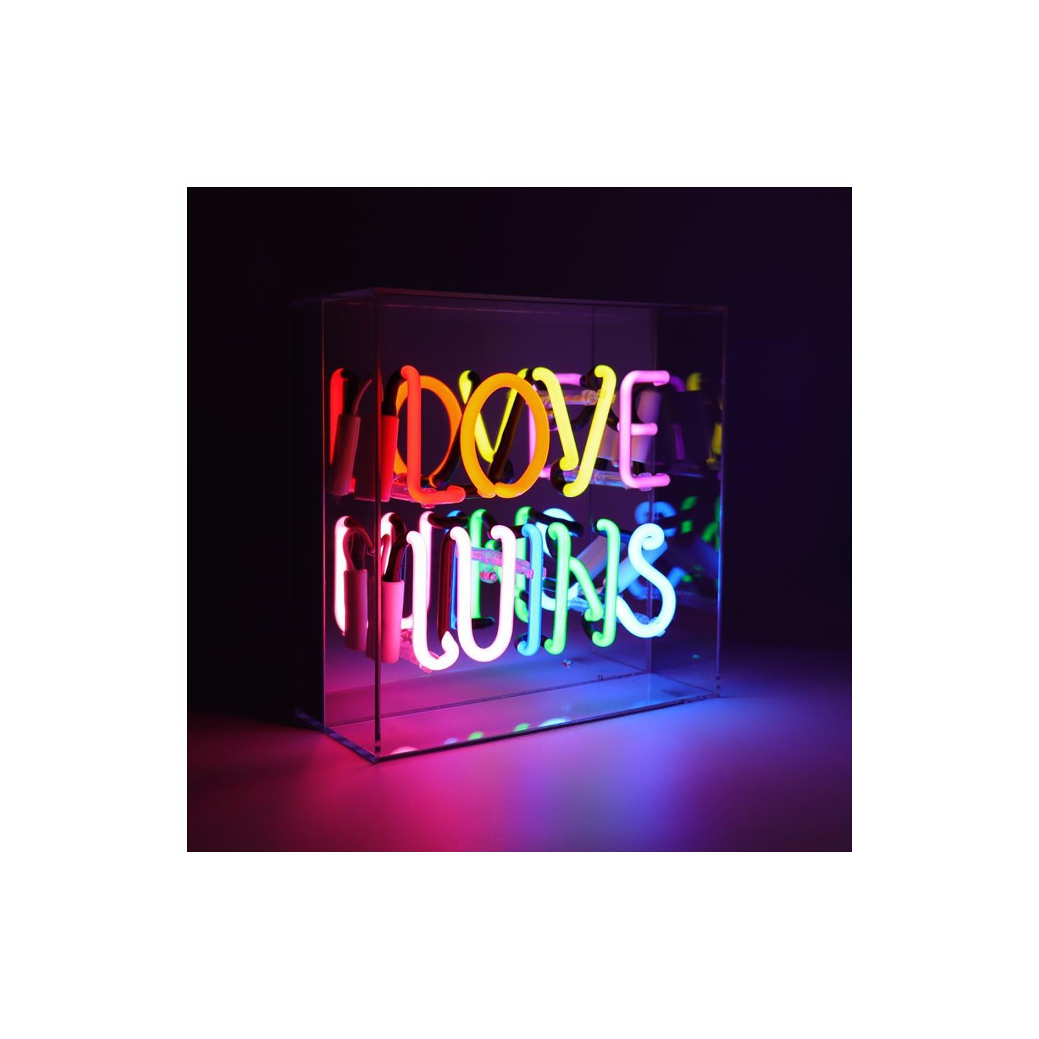 Love wins deals neon box light