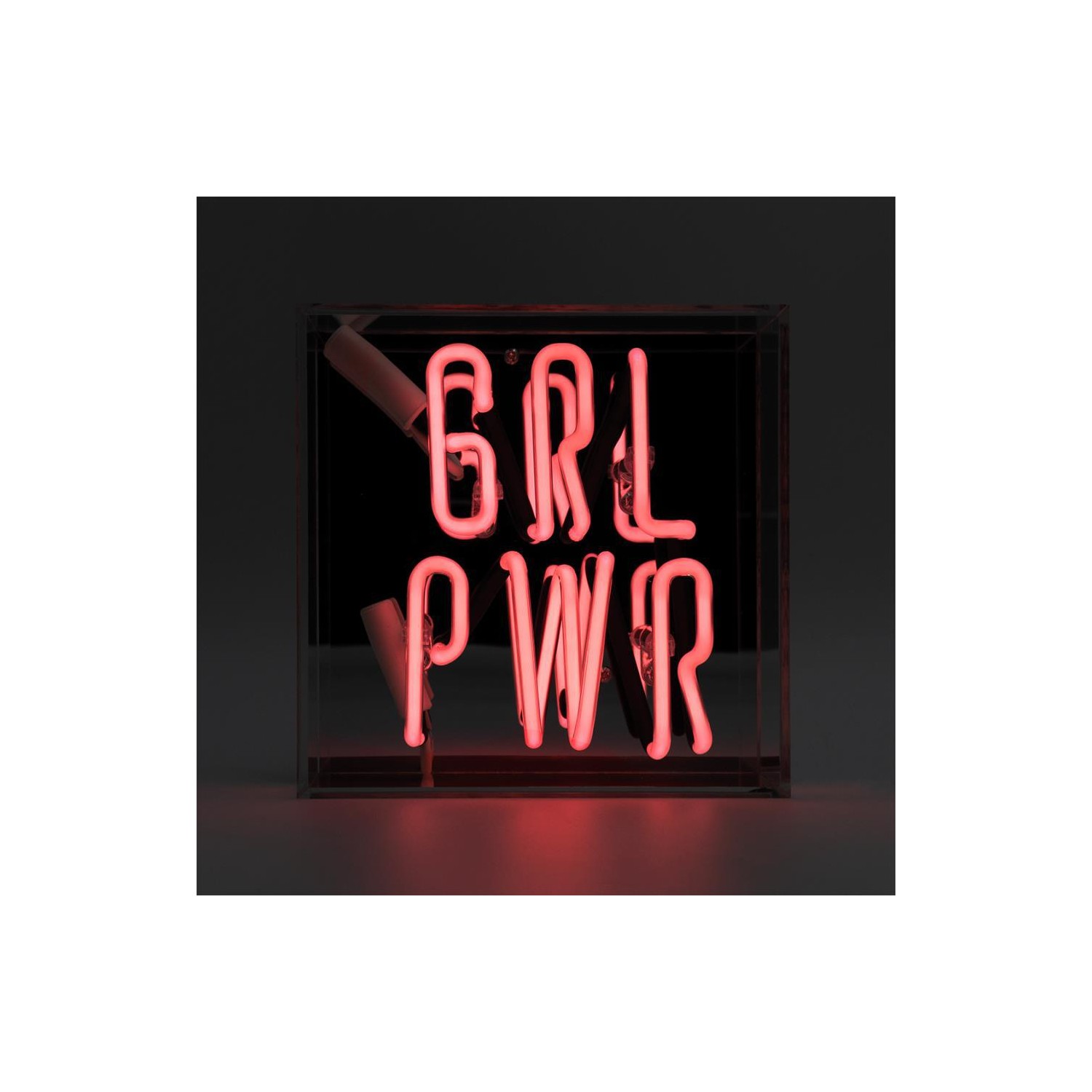 Mini Acrylic Box Neon - Girl Power - Pink