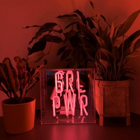 Mini Acrylic Box Neon - Girl Power - Pink