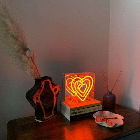 Mini Acrylic Box Neon - Heart