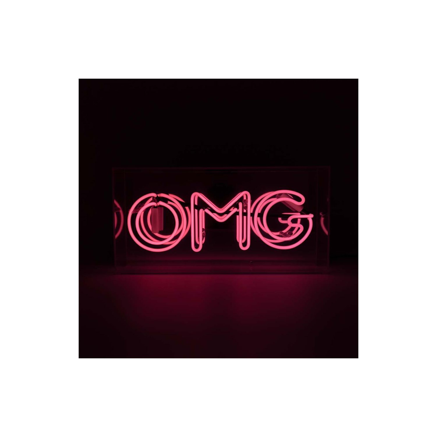 Acrylic Box Neon - OMG Pink