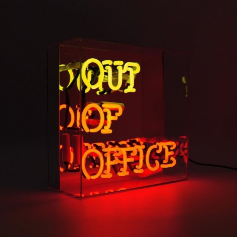 Acrylic Box Glass Neon - Out Of Office