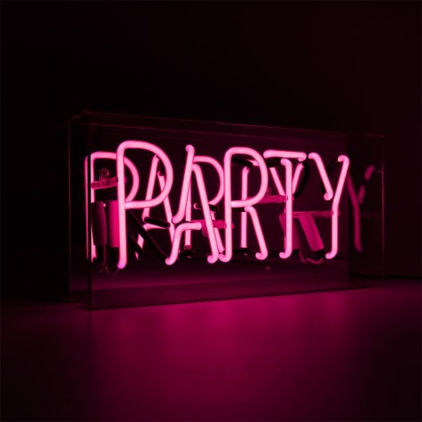 Acrylic Box Neon - Party Pink