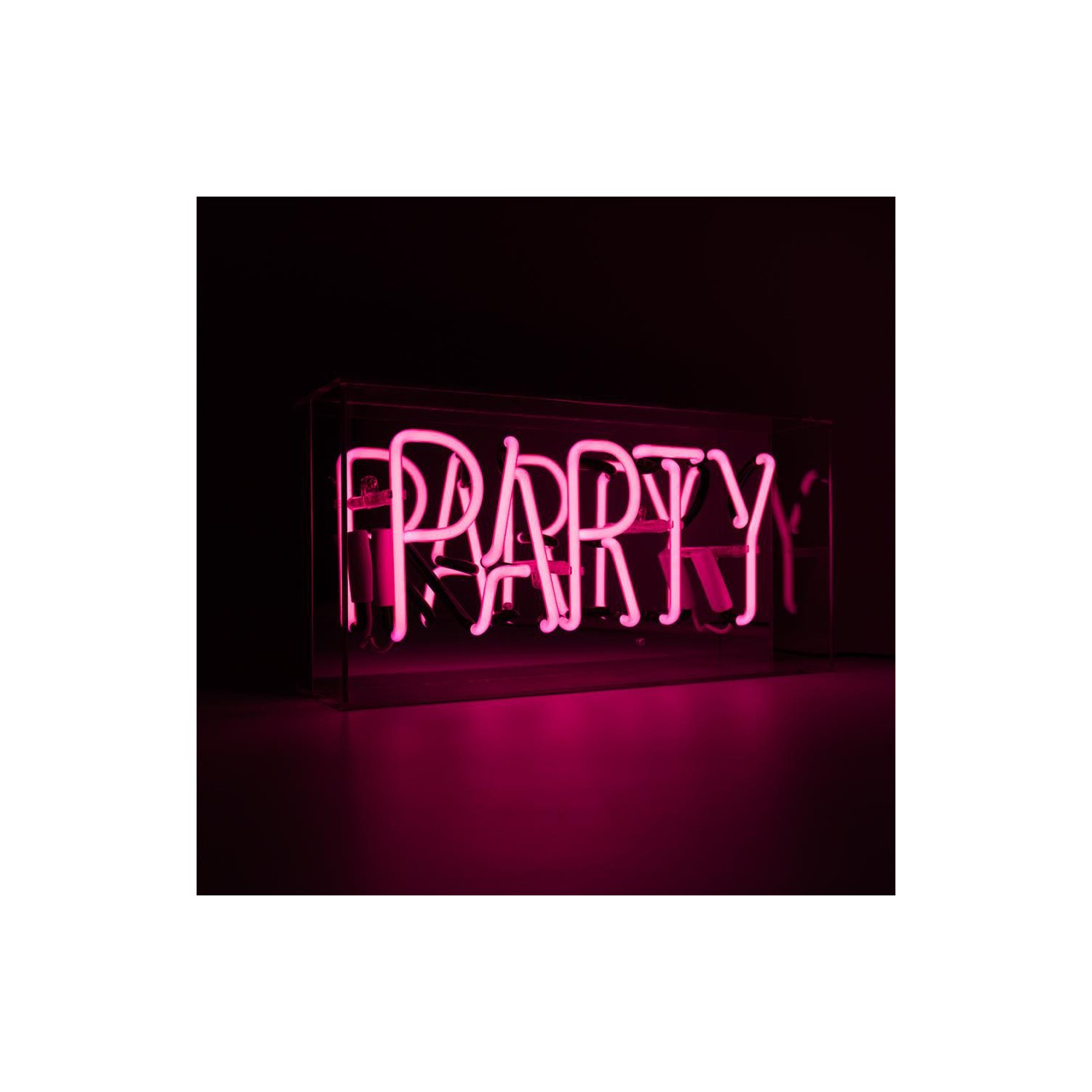 Acrylic Box Neon - Party Pink