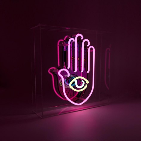 Large Acrylic Box Neon - All Seeing Eye