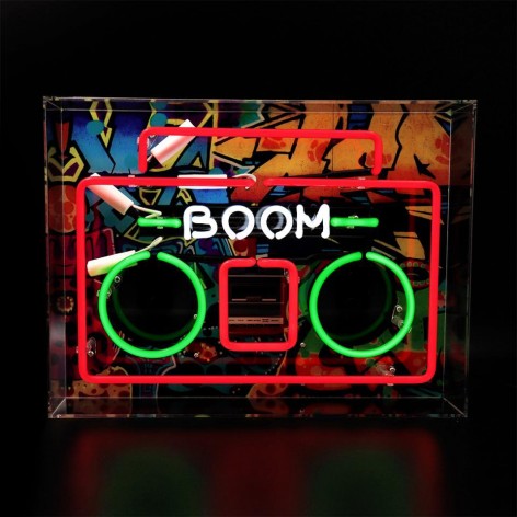 Large Acrylic Box Neon - Boom Box