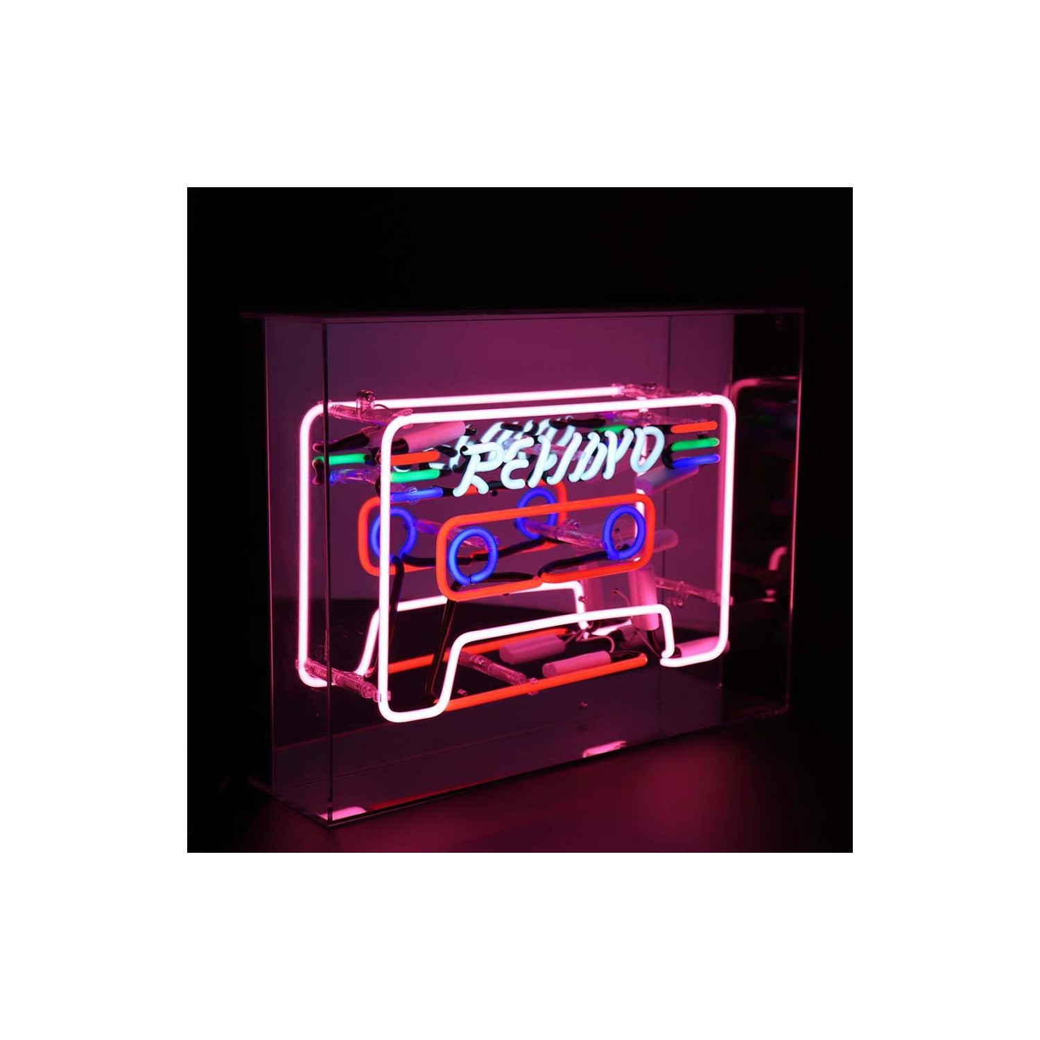 Large Acrylic Box Neon - Cassette