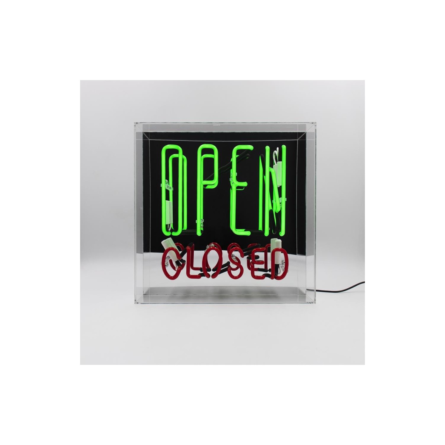 Large Acrylic Box Neon - Open / Closed
