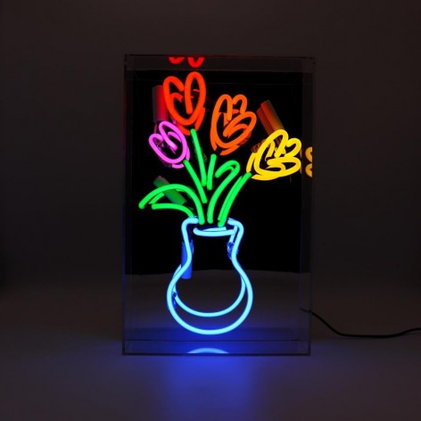Large Acrylic Box Neon - Tulips