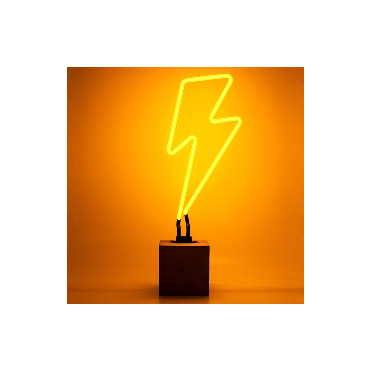 Neon  Concrete Base  - Lightning Bolt