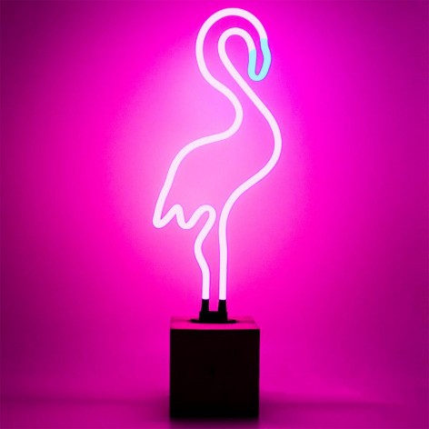 Neon  Concrete Base  - Flamingo