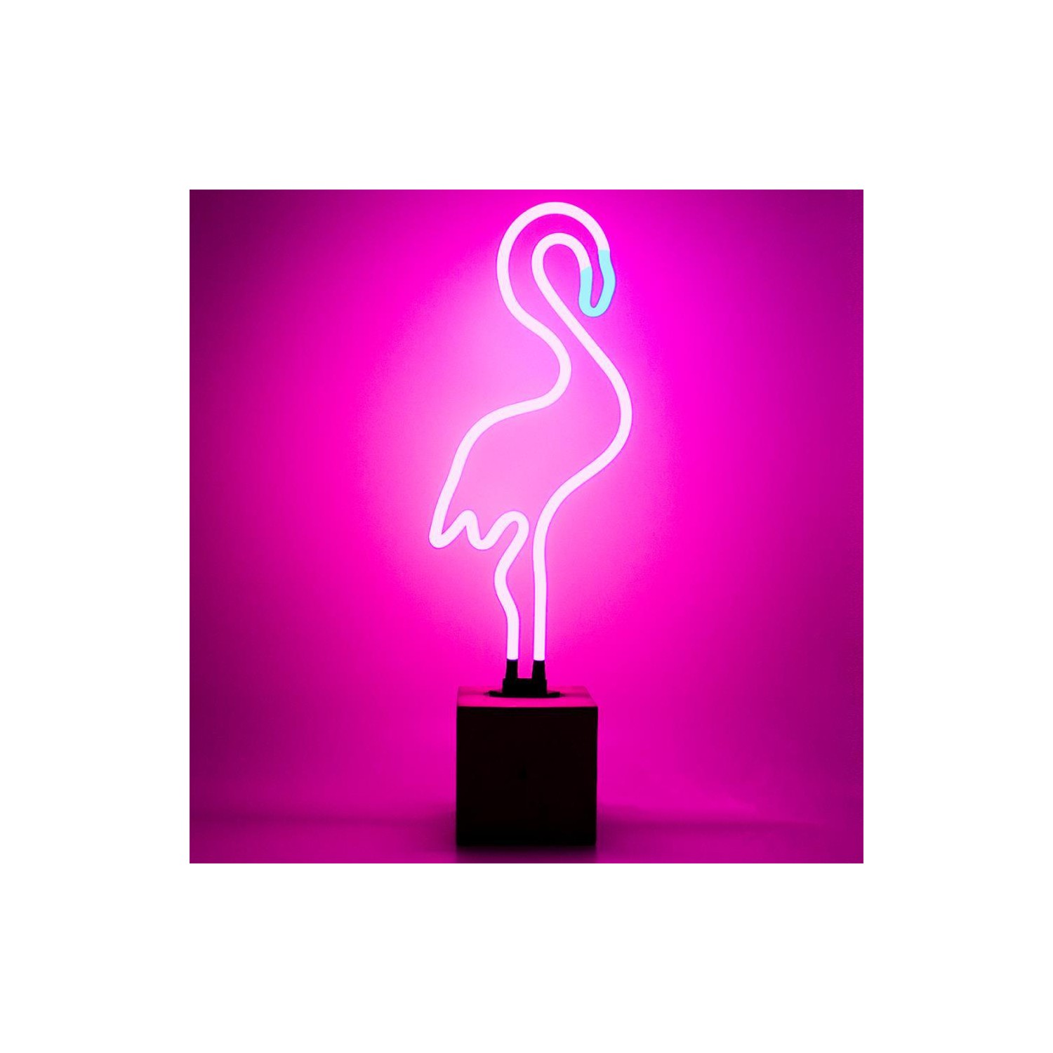 Neon  Concrete Base  - Flamingo