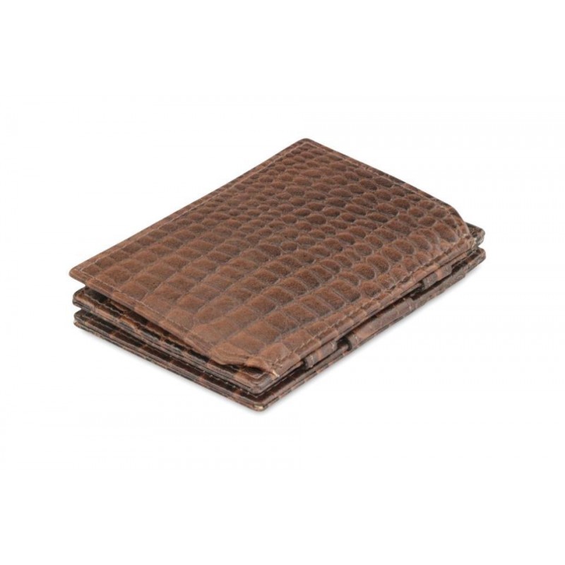 Billetera Mágica Essenziale Coin Pocket Croco Brow