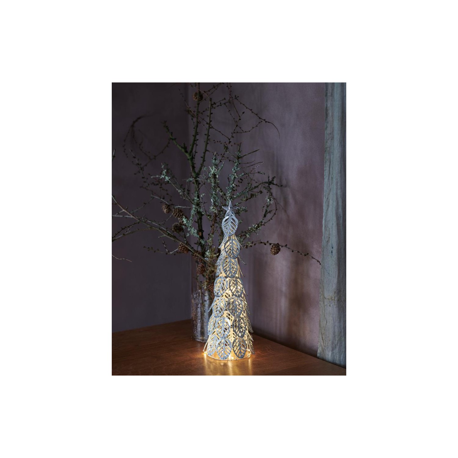 Arbol Sirius Kirstine 43cms 15L Plata