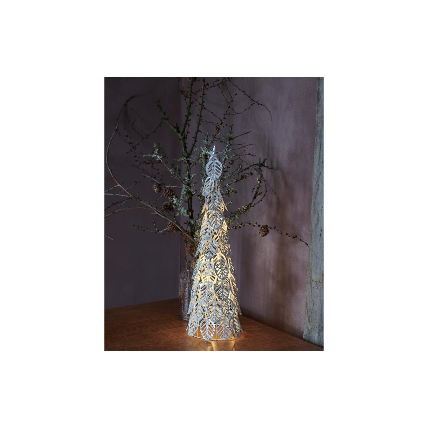 Arbol Sirius Kirstine 53cm 20L Plata