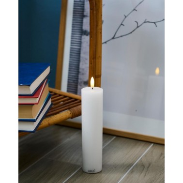 Vela Sirius Sille Ø5xH20cm Blanca